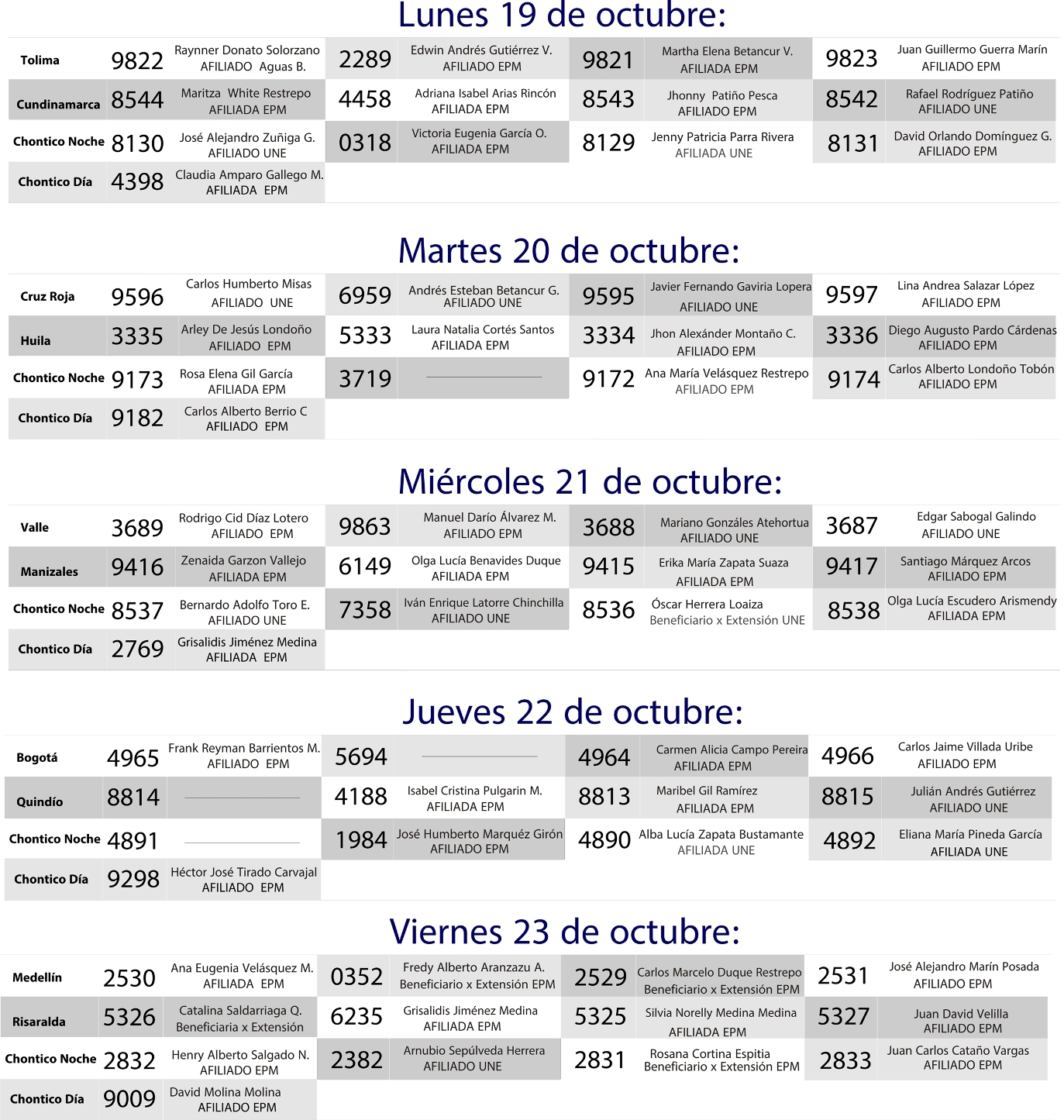 ganadores 19- 23